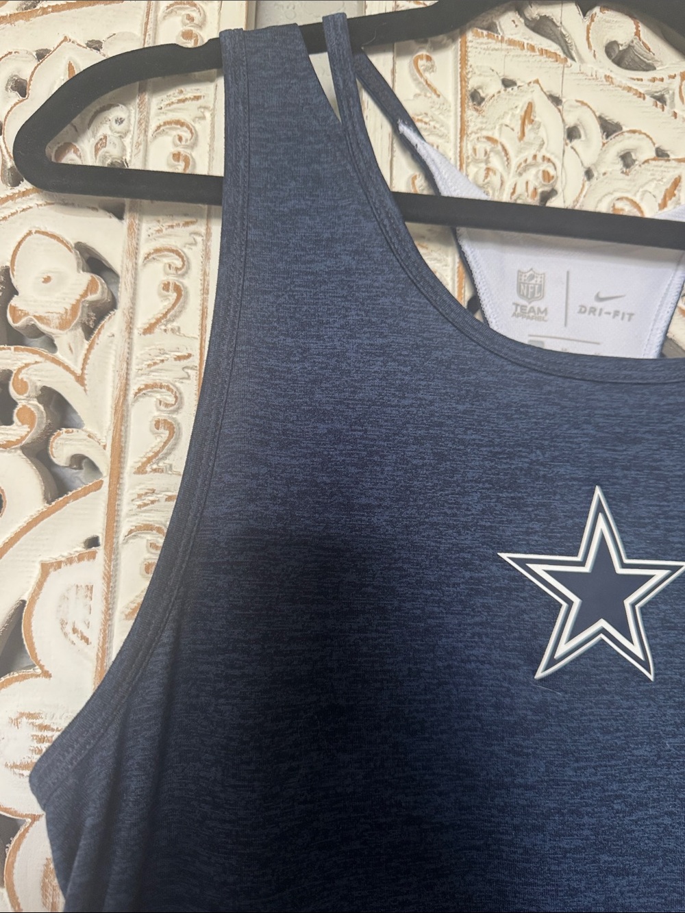 Nike Women's Navy Dallas Cowboys Star Athletic Tank - Picture 8 of 11